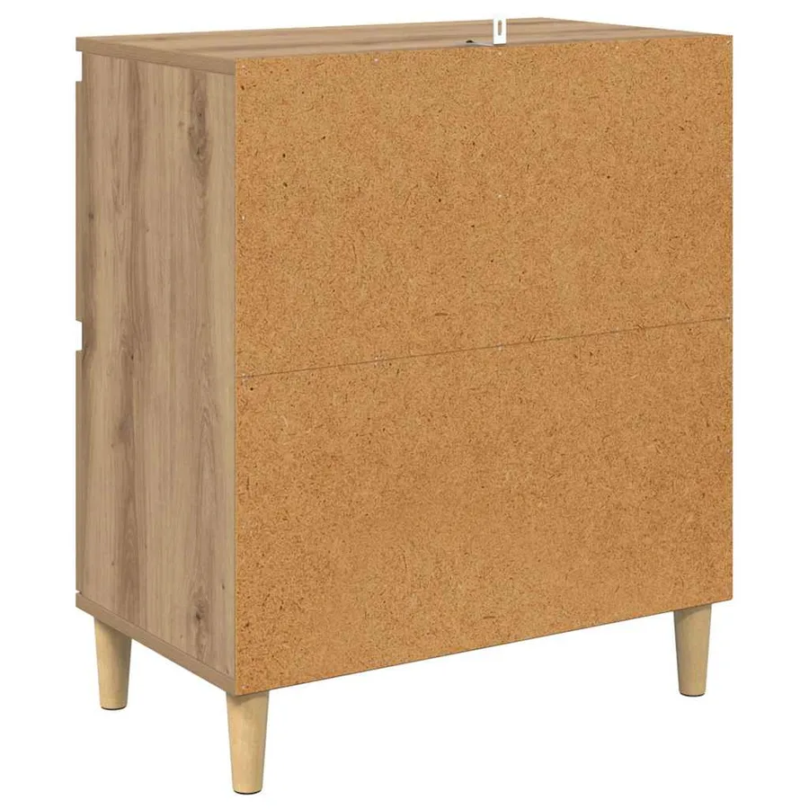 Buffets 2 pcs Chêne artisanal 60 x 35 x 70 cm Bois d'ingénierie - 9