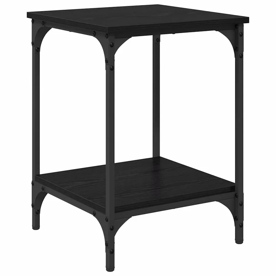 Table basse Chêne noir 40 x 40 x 55 cm Bois d'ingénierie - 2