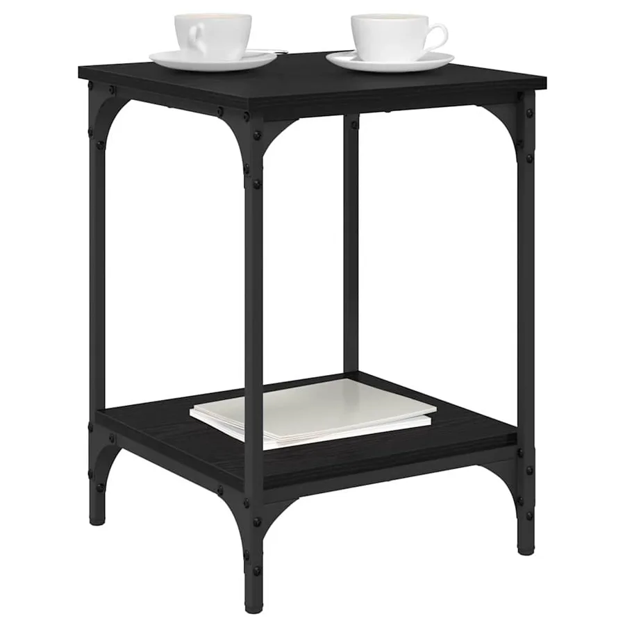 Table basse Chêne noir 40 x 40 x 55 cm Bois d'ingénierie - 3