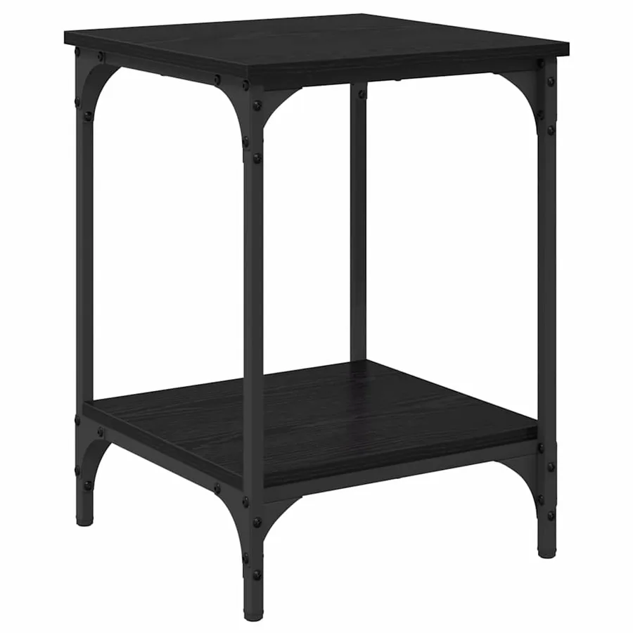 Table basse Chêne noir 40 x 40 x 55 cm Bois d'ingénierie - 7