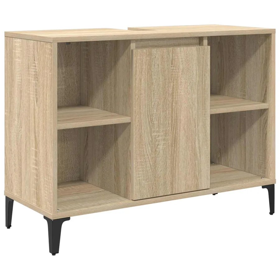 Armoire d'évier avec étagère Chêne Sonoma 80 x 33 x 60 cm - 2