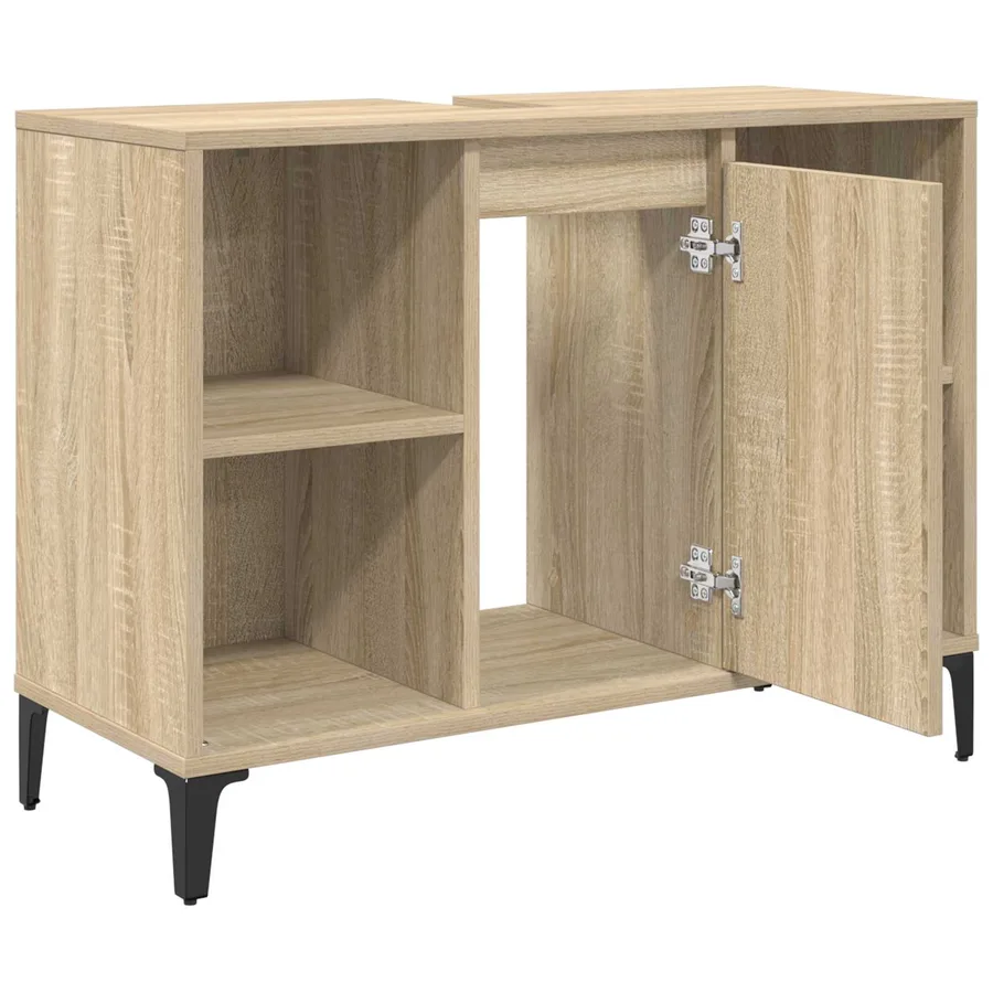 Armoire d'évier avec étagère Chêne Sonoma 80 x 33 x 60 cm - 5