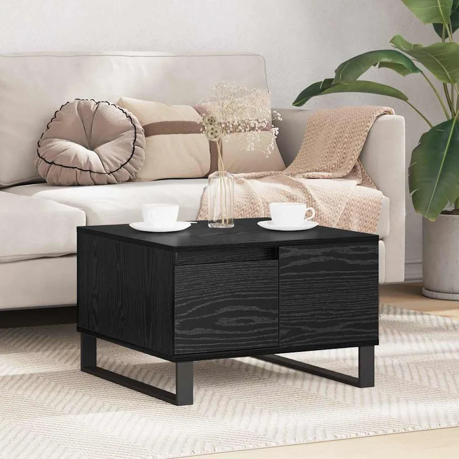 Table basse Chêne noir 55 x 55 x 36,5 cm Bois d'ingénierie