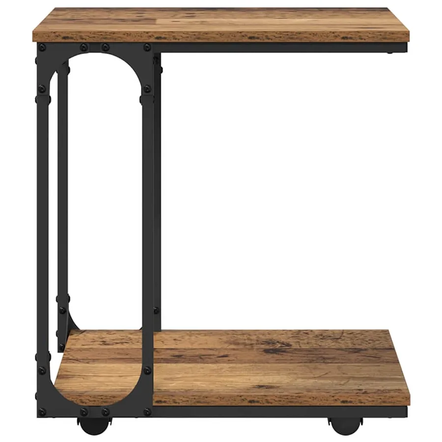 Table d'appoint Bois ancien 50 x 35 x 55,5 cm Bois d'ingénierie - 5