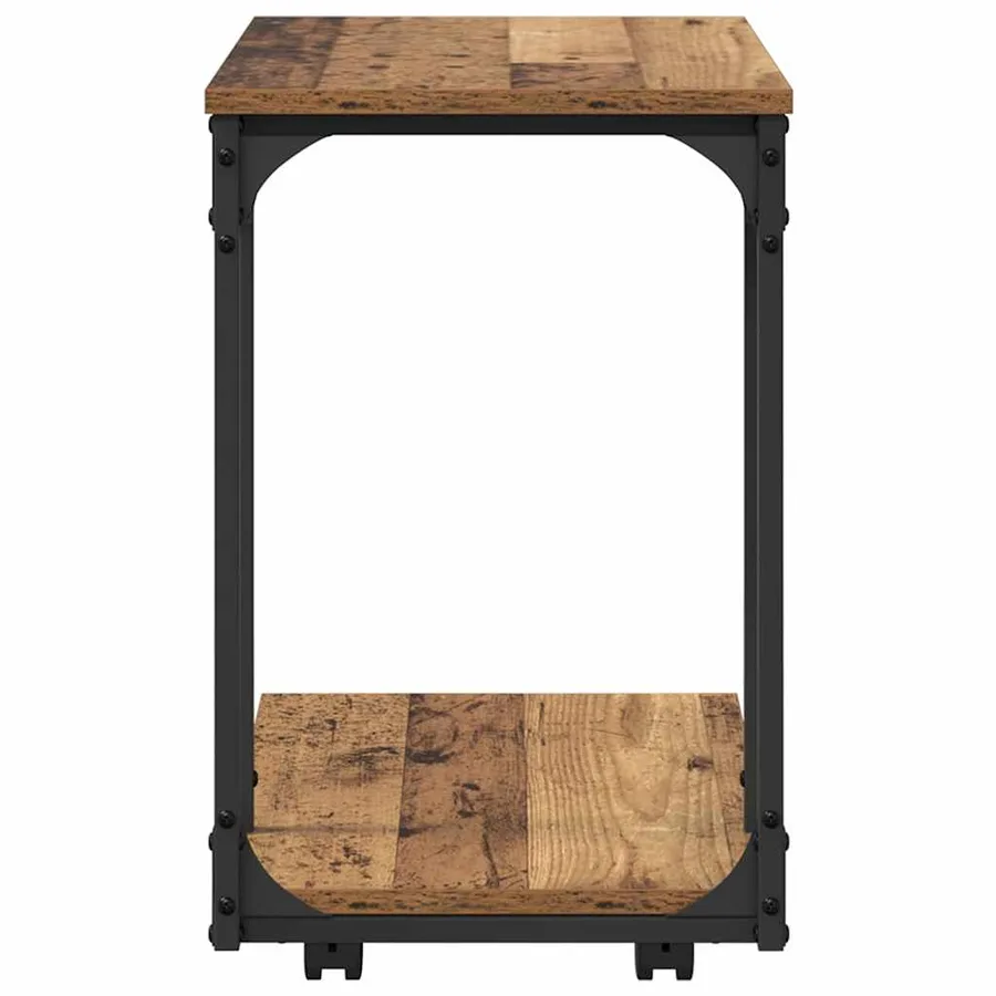 Table d'appoint Bois ancien 50 x 35 x 55,5 cm Bois d'ingénierie - 6