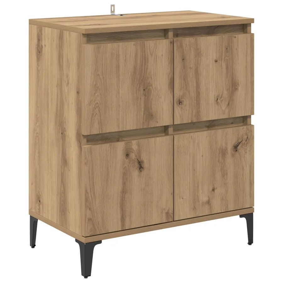 Buffet Chêne artisanal 60 x 35 x 70 cm Bois d'ingénierie et fer - 2