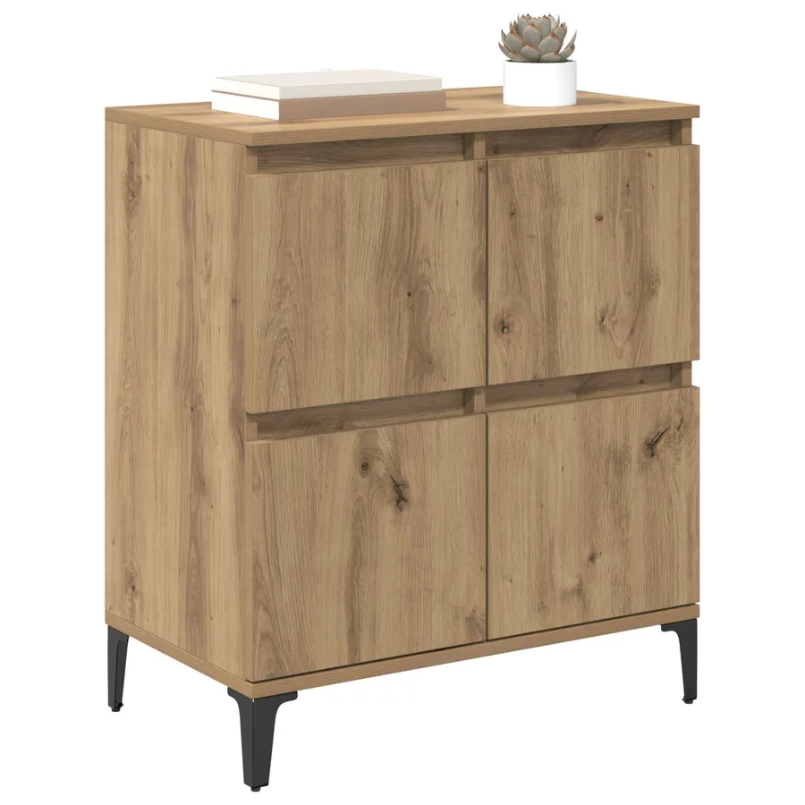Buffet Chêne artisanal 60 x 35 x 70 cm Bois d'ingénierie et fer - 3