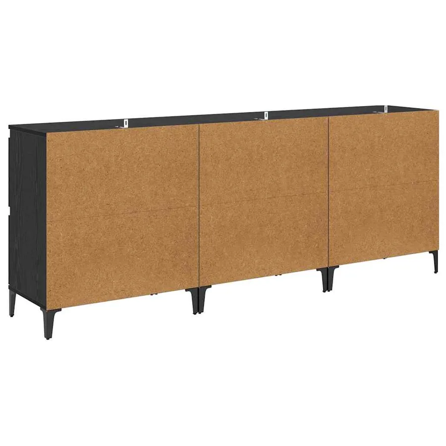 Buffets 3 pcs Chêne noir 60 x 35 x 70 cm Bois d'ingénierie - 7