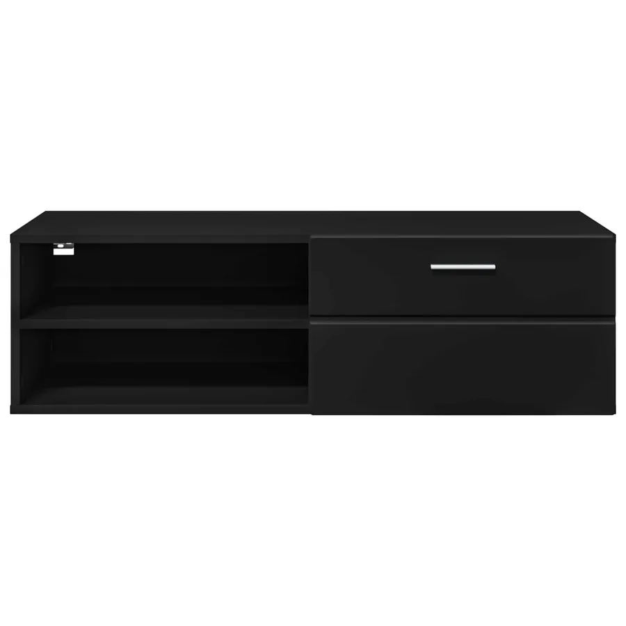 Cabinet en Bois Noir 100,5 x 39 x 30 cm Bois d'ingénierie - 6