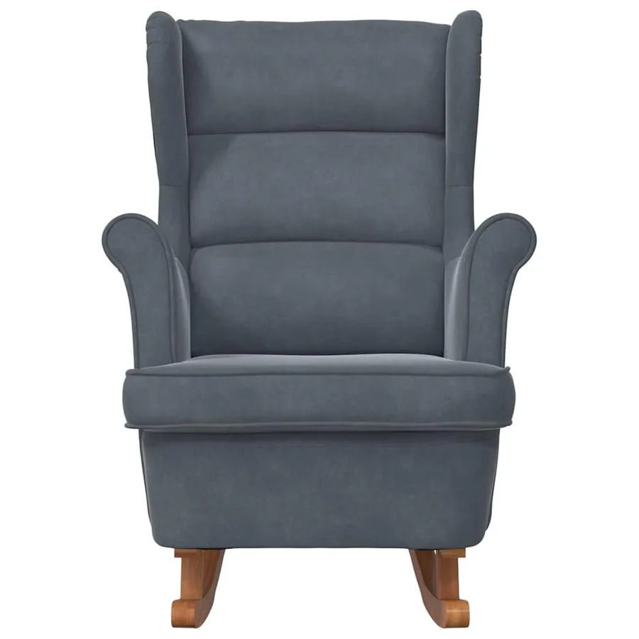 Chaise à bascule Gris foncé 92 x 71 x 100 cm Contreplaqué - 4