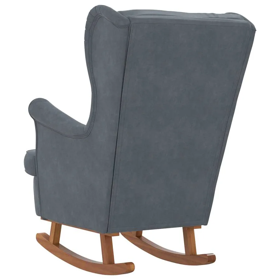 Chaise à bascule Gris foncé 92 x 71 x 100 cm Contreplaqué - 6
