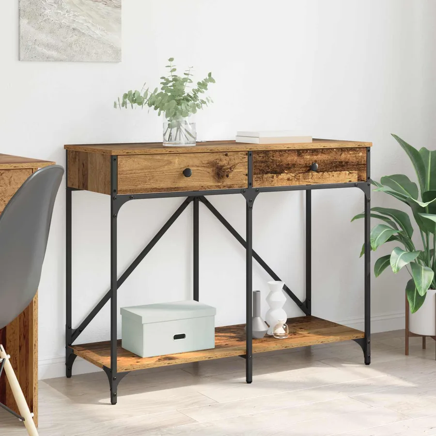 Table console Bois Ancien 100 x 39 x 78,5 cm Bois d'ingénierie