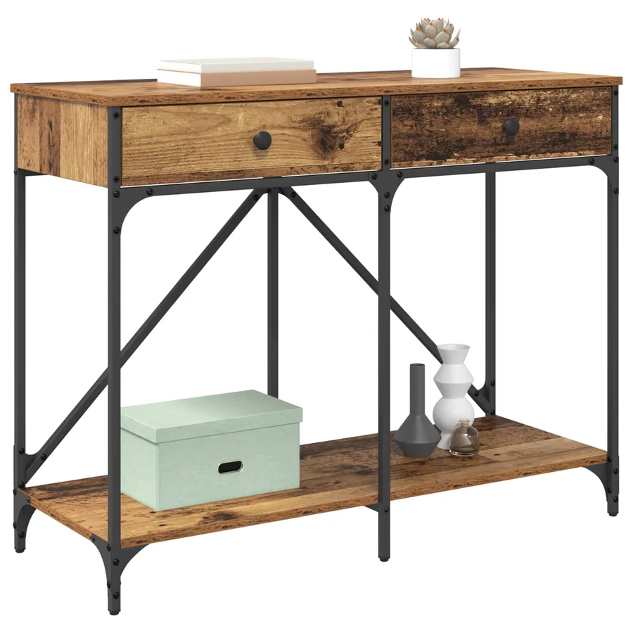 Table console Bois Ancien 100 x 39 x 78,5 cm Bois d'ingénierie - 3