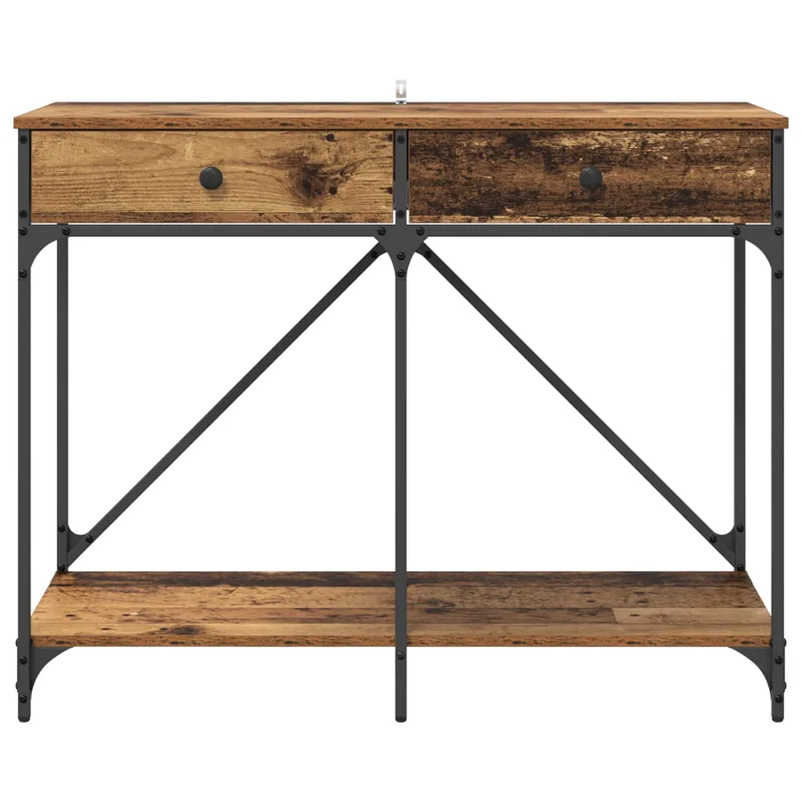 Table console Bois Ancien 100 x 39 x 78,5 cm Bois d'ingénierie - 6
