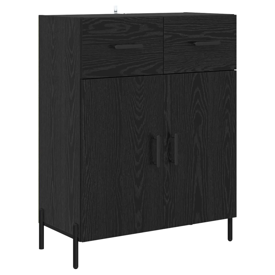 Haut Armoire Chêne noir 69,5 x 34 x 180 cm Bois d'ingénierie - 6