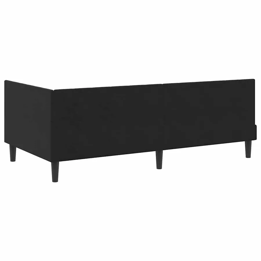Cadre de lit d'angle avec matelas 2 pcs Noir Velours - 9