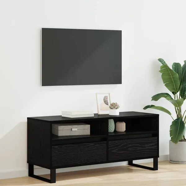 Meuble TV avec tiroir Chêne noir 100 x 34,5 x 44,5 cm