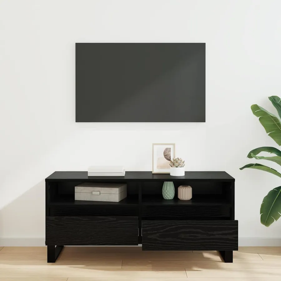 Meuble TV avec tiroir Chêne noir 100 x 34,5 x 44,5 cm - 4