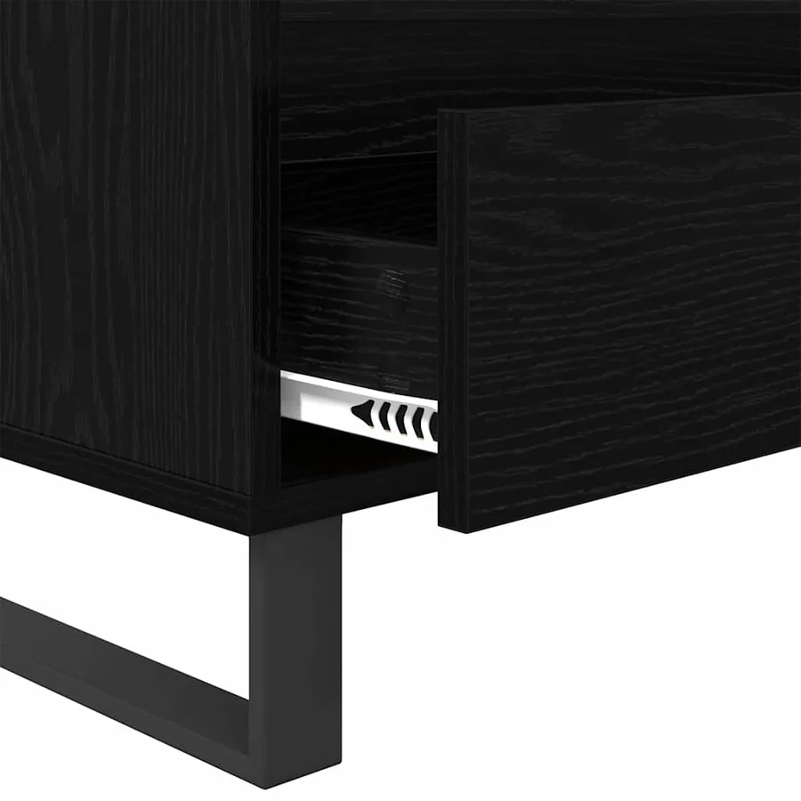 Meuble TV avec tiroir Chêne noir 100 x 34,5 x 44,5 cm - 9