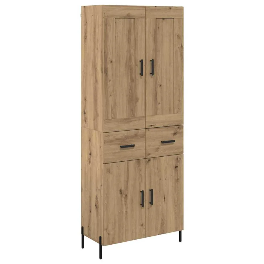 Haut Armoire 2 pcs Chêne artisanal 69,5 x 34 x 180 cm - 2