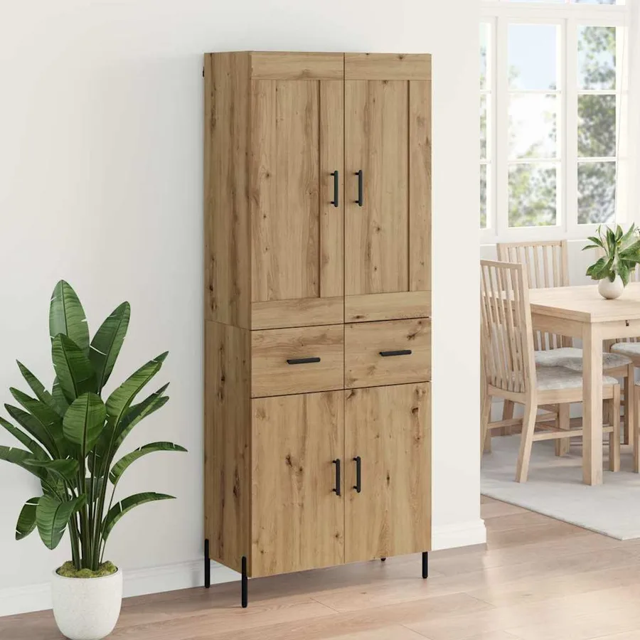 Haut Armoire 2 pcs Chêne artisanal 69,5 x 34 x 180 cm - 4