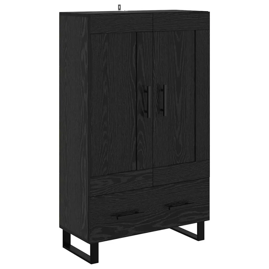 Haut Armoire Chêne noir 69,5 x 31 x 115 cm Bois d'ingénierie - 2