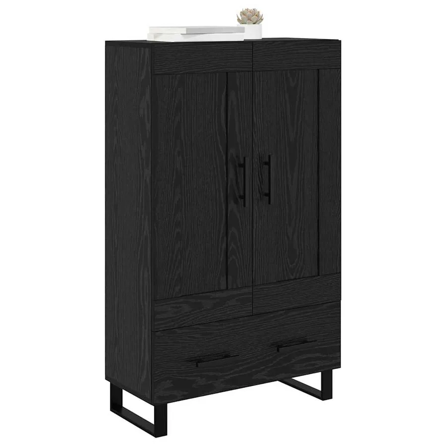 Haut Armoire Chêne noir 69,5 x 31 x 115 cm Bois d'ingénierie - 3