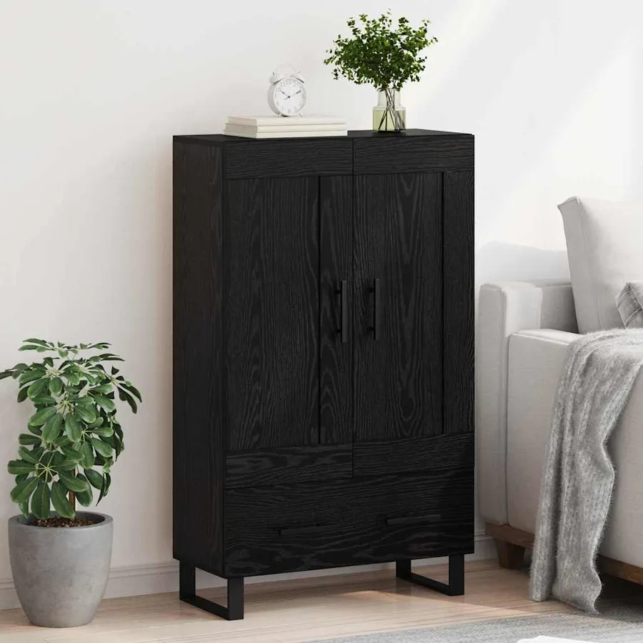 Haut Armoire Chêne noir 69,5 x 31 x 115 cm Bois d'ingénierie - 4