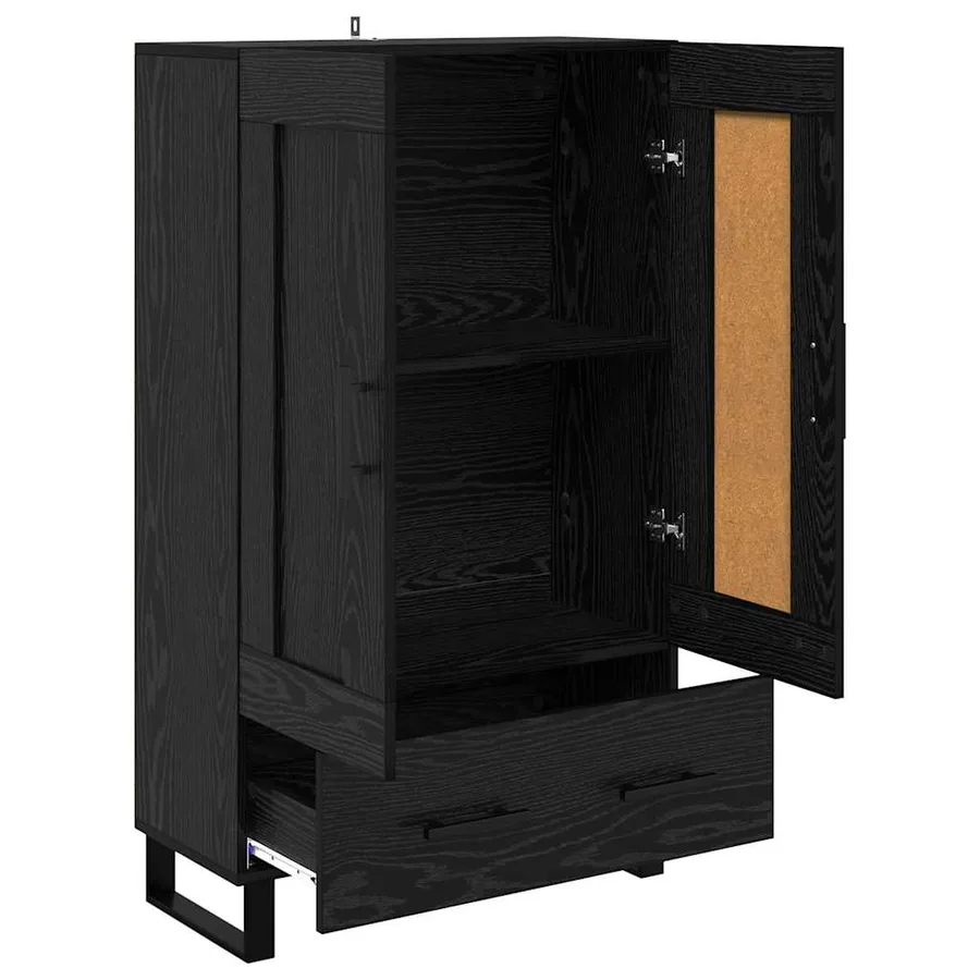 Haut Armoire Chêne noir 69,5 x 31 x 115 cm Bois d'ingénierie - 5