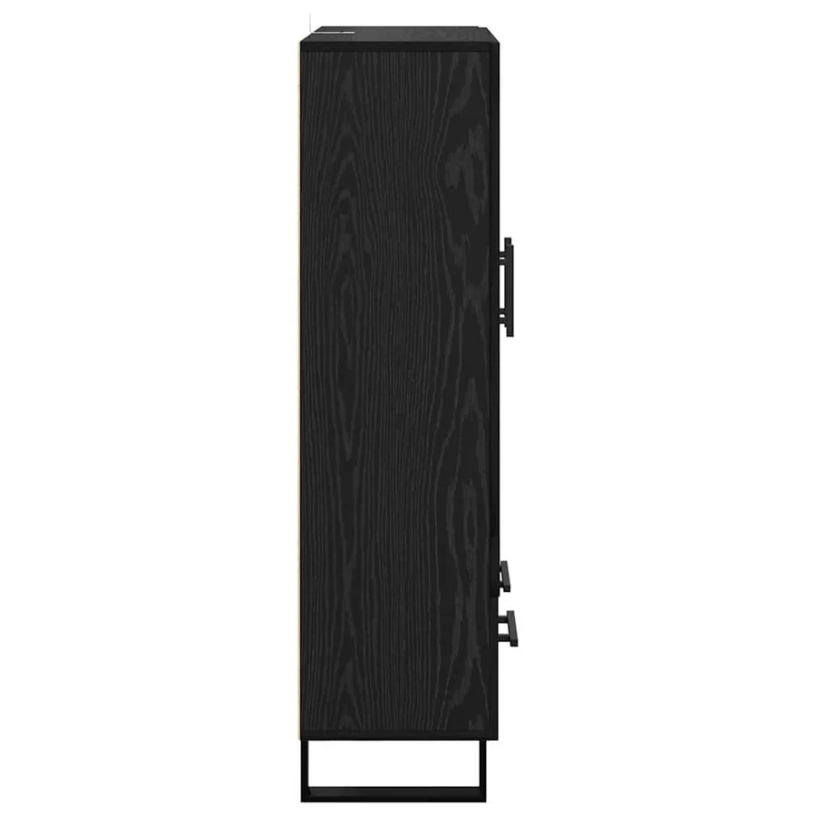 Haut Armoire Chêne noir 69,5 x 31 x 115 cm Bois d'ingénierie - 7