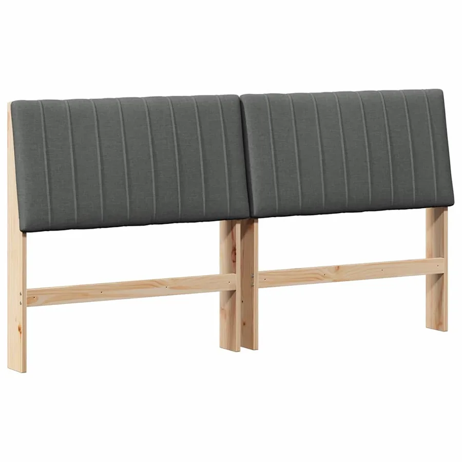 Tête de lit capitonnée Gris foncé 180 cm Pin massif - 2