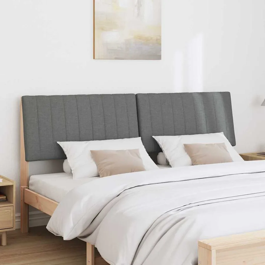 Tête de lit capitonnée Gris foncé 180 cm Pin massif - 3