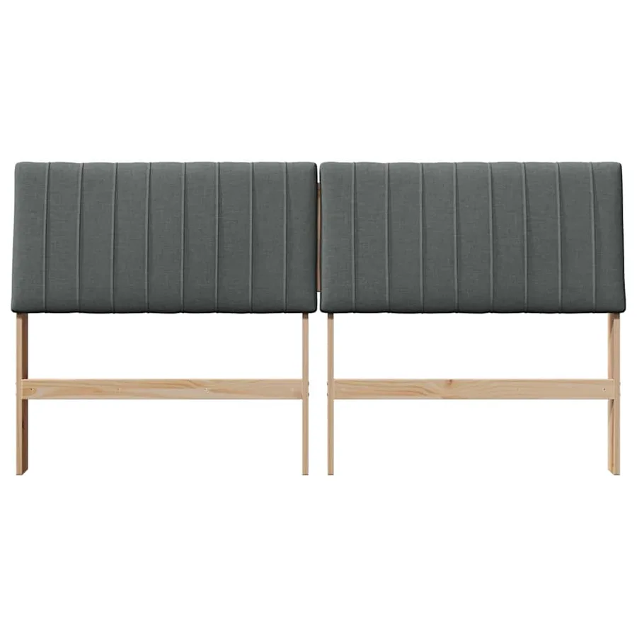 Tête de lit capitonnée Gris foncé 180 cm Pin massif - 4
