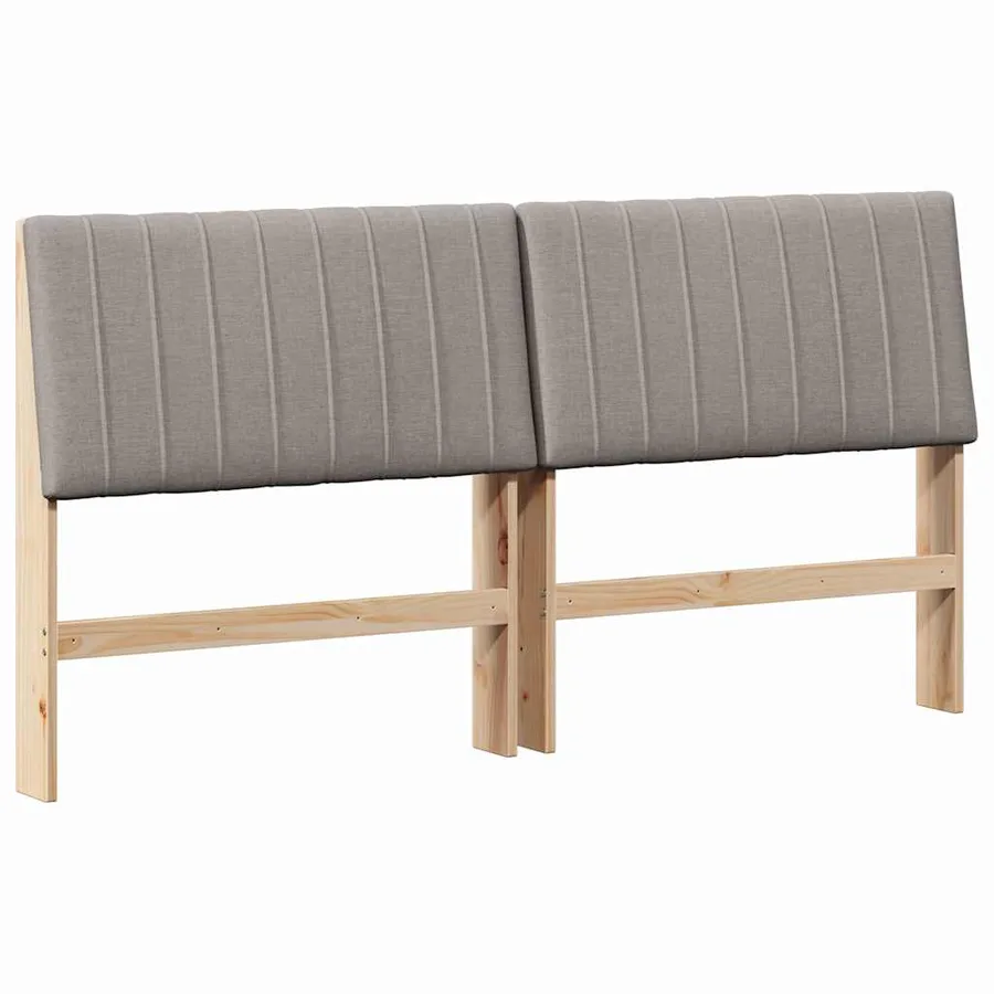 Tête de lit capitonnée Taupe 180 cm Pin massif - 2