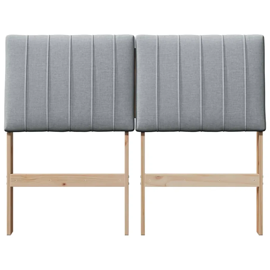 Tête de lit capitonnée Gris clair 120 cm Pin massif - 4