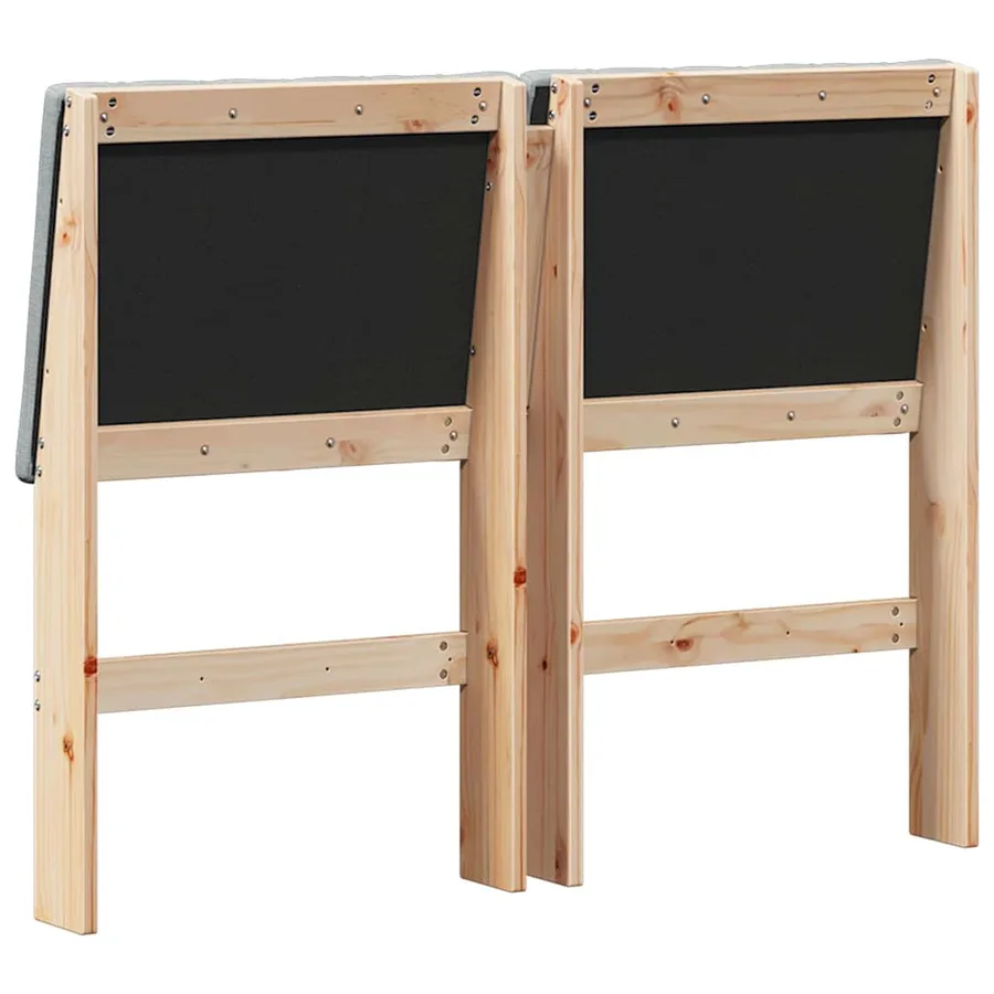 Tête de lit capitonnée Gris clair 120 cm Pin massif - 6