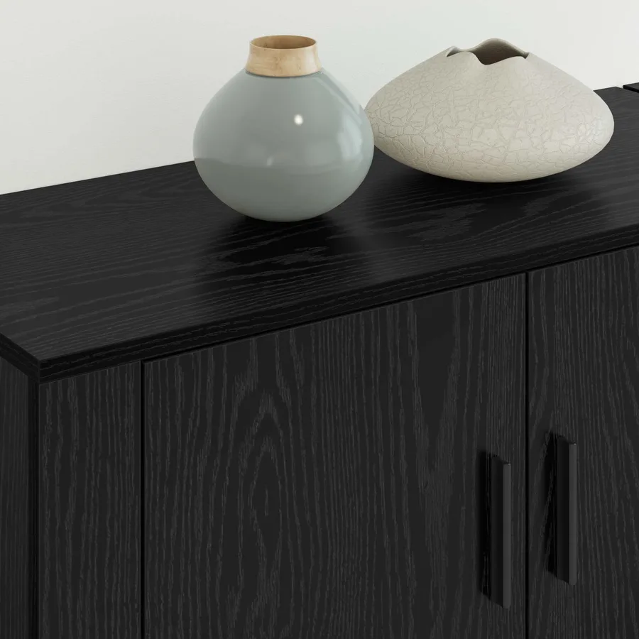 Ensemble de meuble TV mural 2 pcs Chêne noir 80 x 34,5 x 40 cm - 4