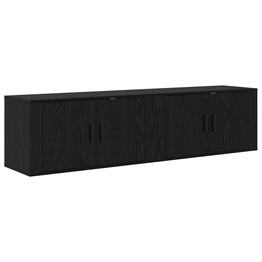 Ensemble de meuble TV mural 2 pcs Chêne noir 80 x 34,5 x 40 cm - 7