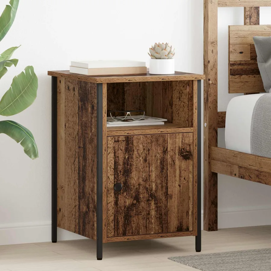 Cabinet de chevet Bois ancien 40 x 42 x 60 cm Bois d'ingénierie