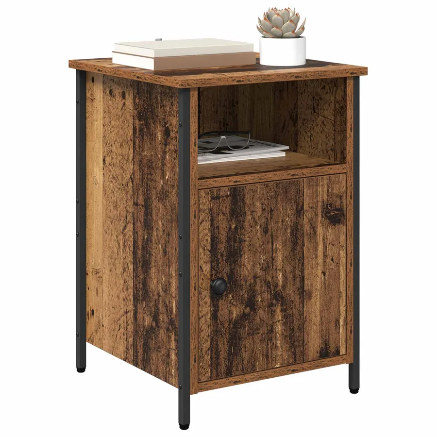 Cabinet de chevet Bois ancien 40 x 42 x 60 cm Bois d'ingénierie - 3