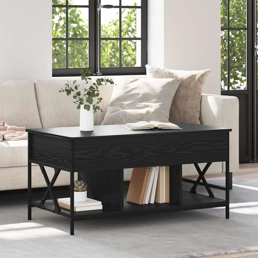 Table basse Chêne noir 100 x 55 x 48,5 cm Bois d'ingénierie