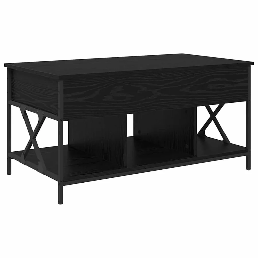 Table basse Chêne noir 100 x 55 x 48,5 cm Bois d'ingénierie - 2