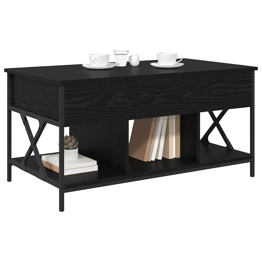 Table basse Chêne noir 100 x 55 x 48,5 cm Bois d'ingénierie - 3