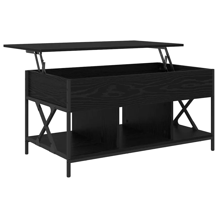 Table basse Chêne noir 100 x 55 x 48,5 cm Bois d'ingénierie - 5