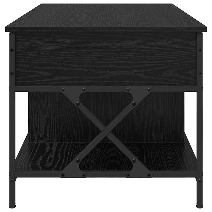 Table basse Chêne noir 100 x 55 x 48,5 cm Bois d'ingénierie - 7