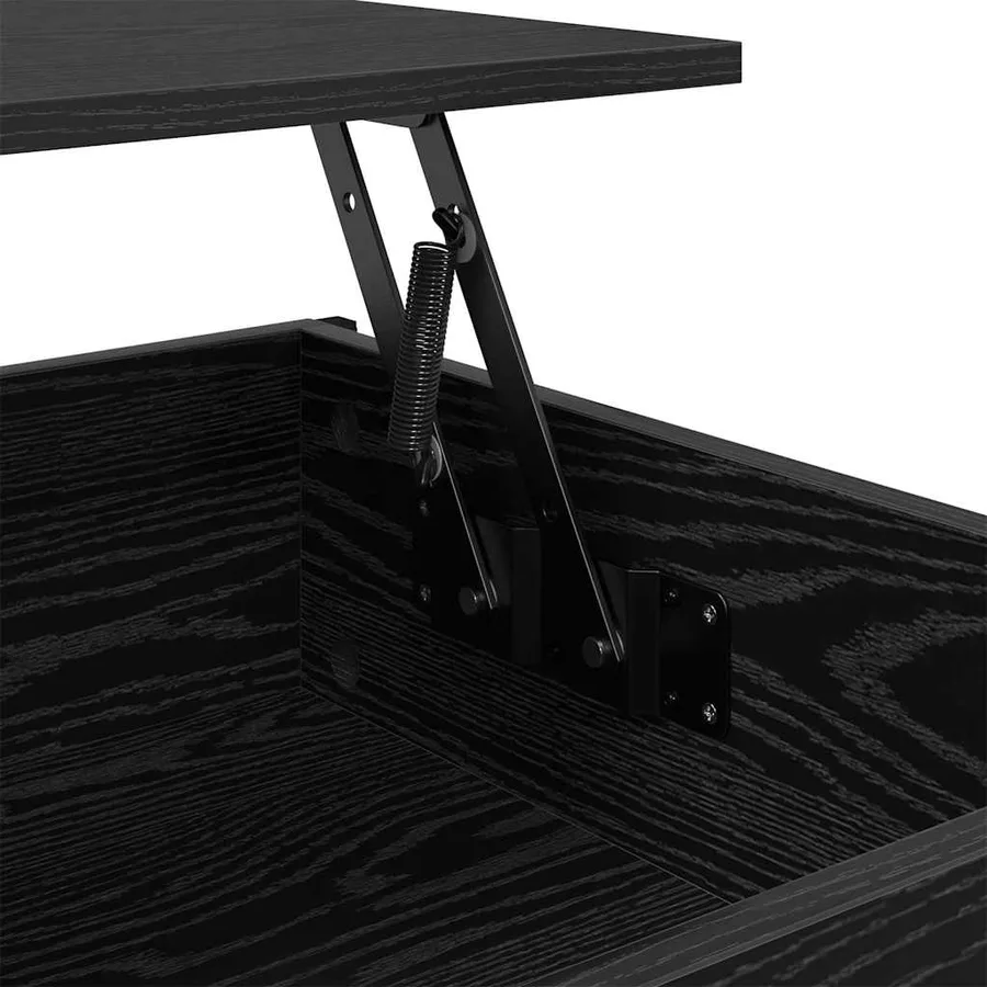 Table basse Chêne noir 100 x 55 x 48,5 cm Bois d'ingénierie - 9