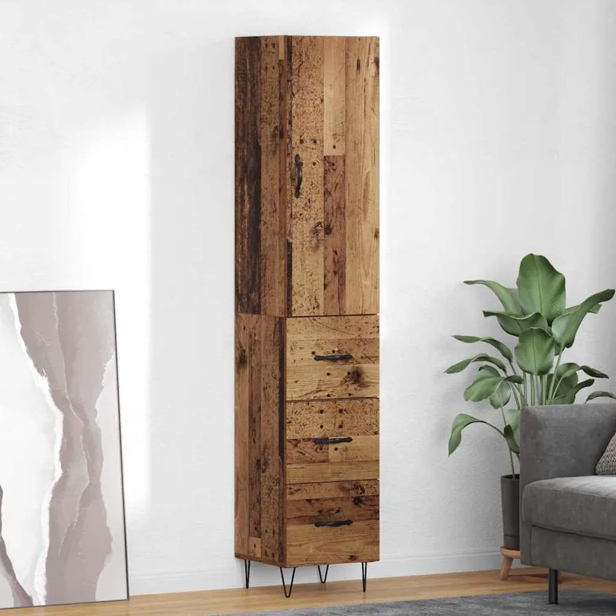 Haut Armoire Bois Ancien 34,5 x 34 x 90 cm Bois d'ingénierie