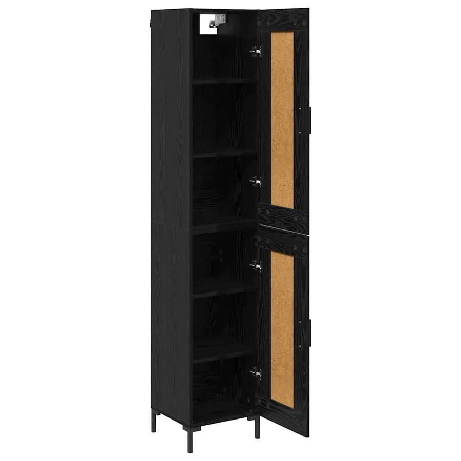 Haut Armoire Chêne noir 34,5 x 34 x 180 cm Bois d'ingénierie - 5