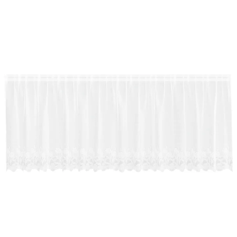 Rideau en Dentelle avec des rideaux Blanc 80 x 400 cm Polyester - 2