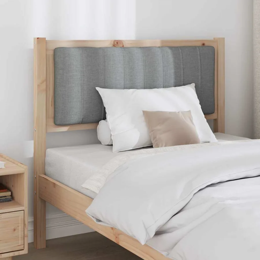 Tête de lit capitonnée avec tête de lit Marron 90 cm Pin massif - 3